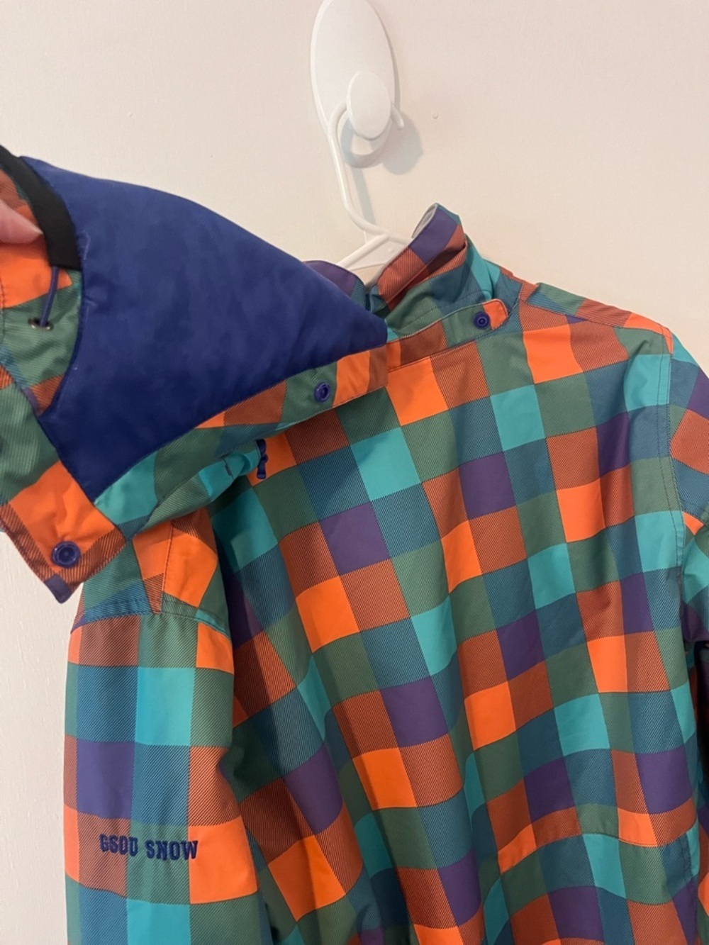 Women's GSOU Plaid Print Snowboarding Ski Jacket Hoodie Size Large - Picture 16 of 16